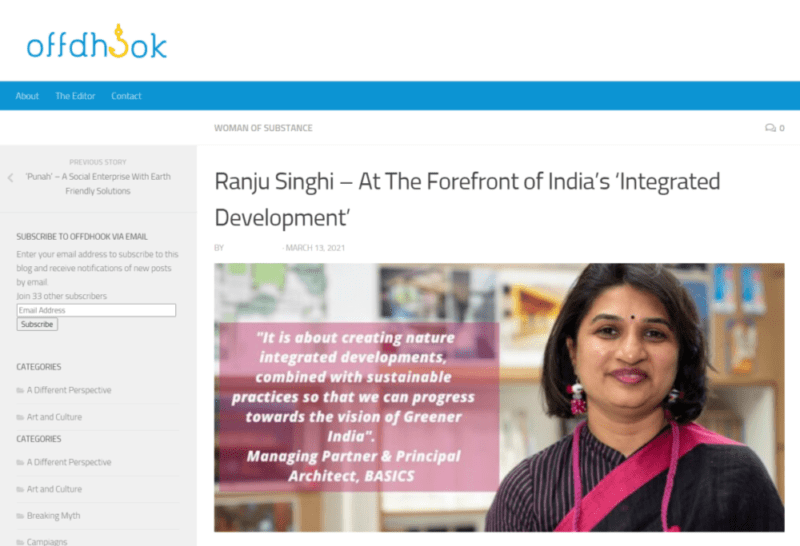 Ranju Singhi – At The Forefront of India’s ‘Integrated Development’